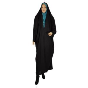 Islamischer arabischer schwarzer Chador Hijab mit Ärmeln für Frauen und Gebet – TChador