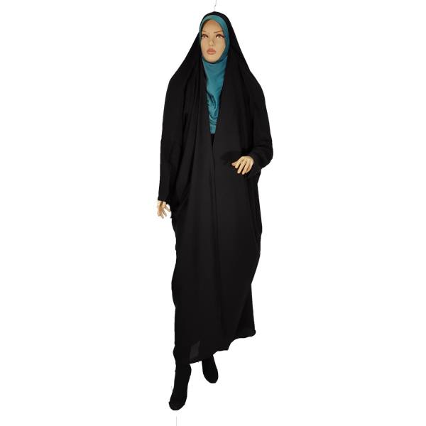 Islamischer arabischer schwarzer Chador Hijab mit Ärmeln für Frauen und Gebet - TChador