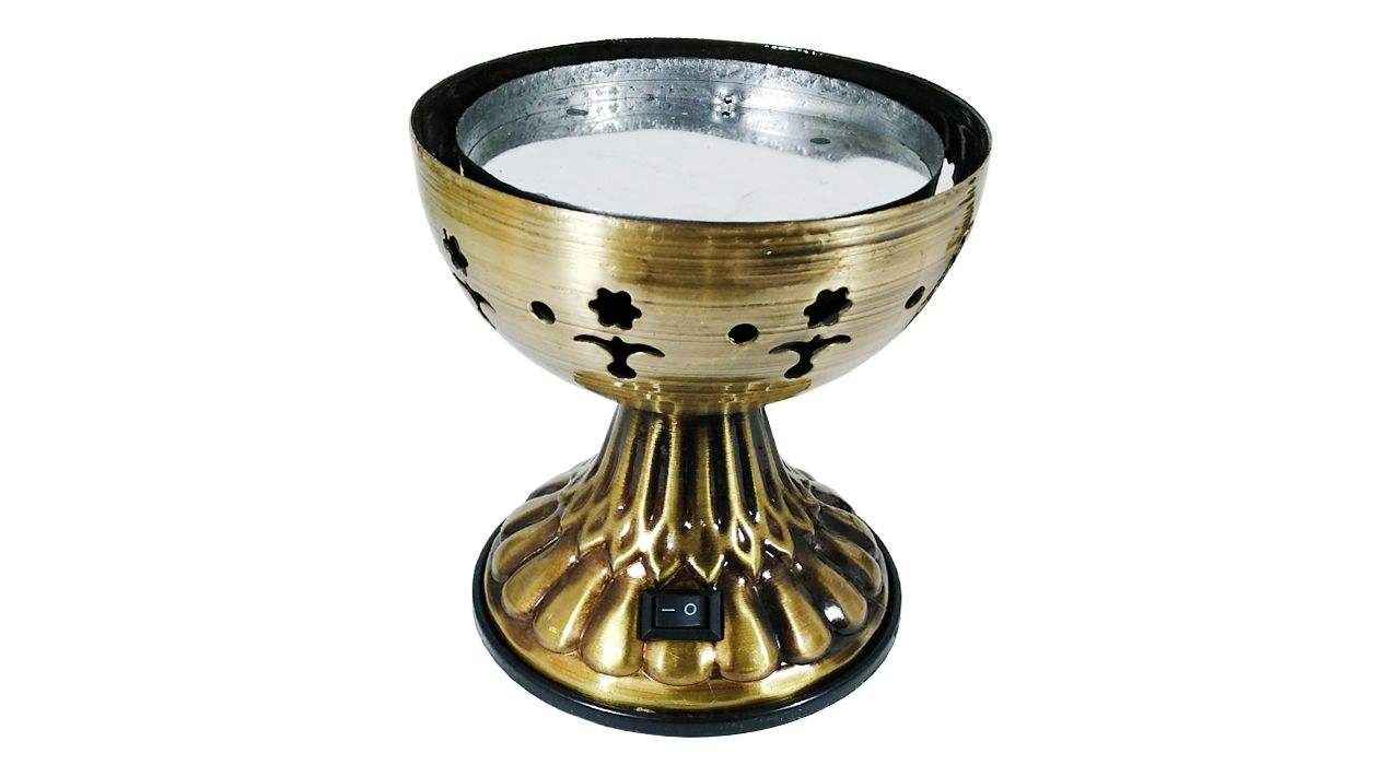 Elektrischer Metall-Bakhoor- und Esfand-Brenner – Kupferart