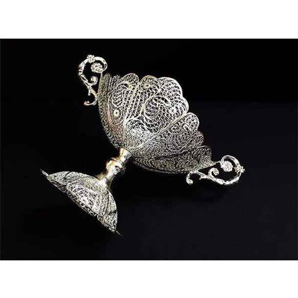Iranische Filigran-Silber-Obstschale Modell Sun01