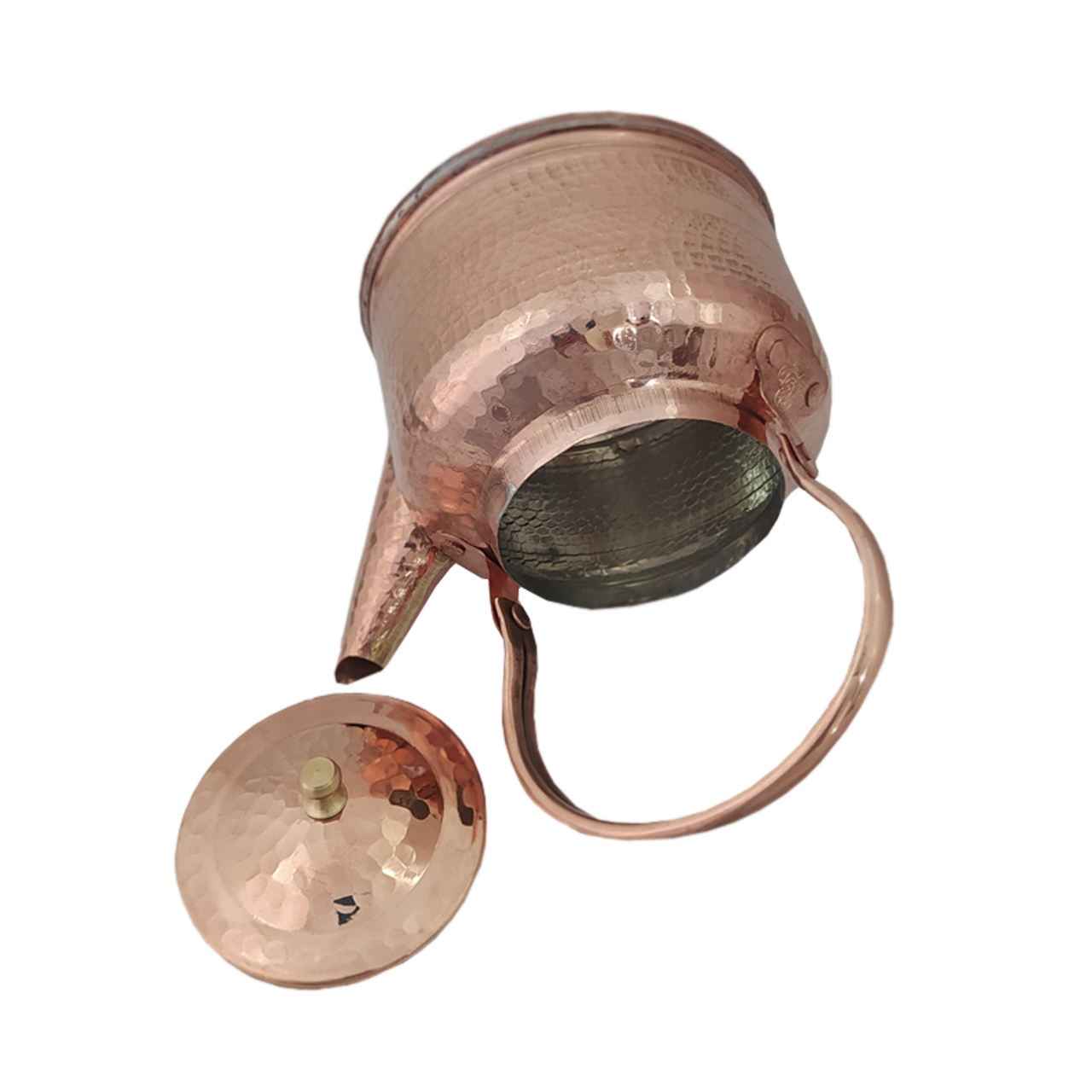 Persische Kupfer-Doppel-Teekanne robust und gehämmert Nazarian