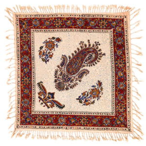 Iranisches Tischtuch: Isfahans traditionelle Kalamkari Blockdruck Majnooni