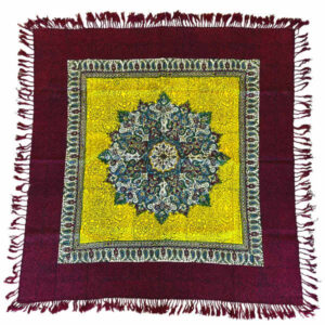 Iranisches Tischtuch: Isfahans traditionelle Kalamkari Blockdruck Shams