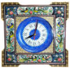 Handgefertigte persische Holz-Wanduhr - Khatam-Marketerie-Kunst, Quadrat