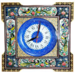 Handgefertigte persische Holz-Wanduhr – Khatam-Marketerie-Kunst, Quadrat