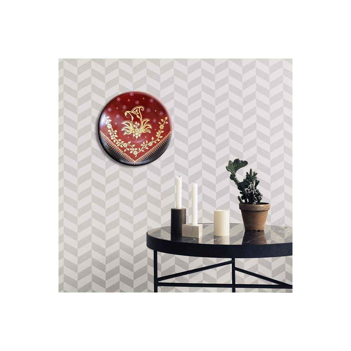 Dekorativer Keramikteller handgemalt Zereshki