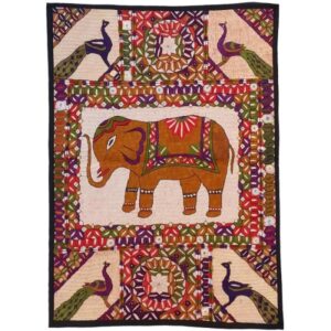 Handgestickte Tischdecke Modell Tierrahmen (Animal Ghaab)
