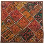 Patchwork-Stickerei-Tischdecke Modell Karte