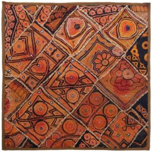 Patchwork-Stickerei-Tischdecke Modell Stadt