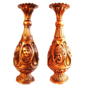 Handgefertigte persische Kupfervase dekorativ – 2er-Set