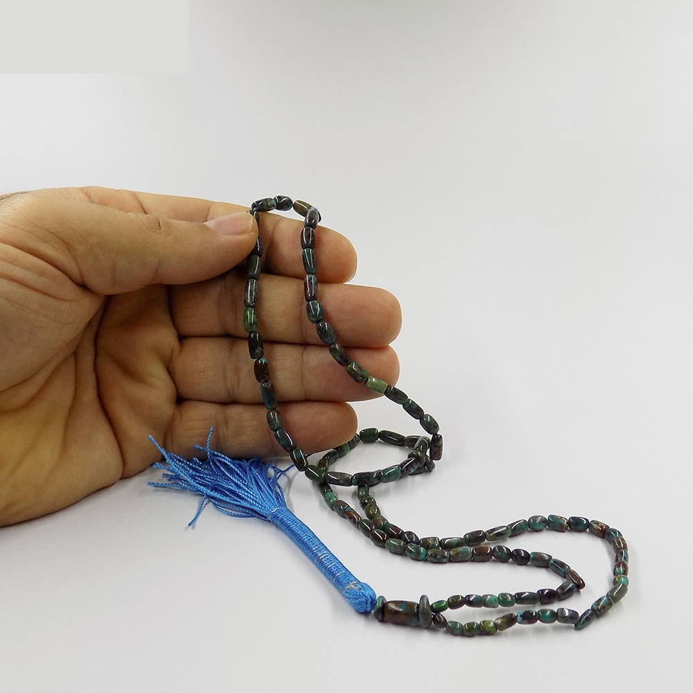 Persischer Neyshabur-Türkis Rosenkranz mit 101 Gebetsperlen Handgefertigter Tasbih Mahan