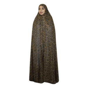 Iranischer Kultur-Chador für Frauen – Farbenfroh, Ideal für den Alltag und das Gebet, Braune Blumen