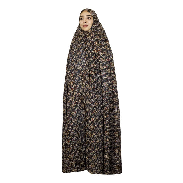 Iranischer Kultur-Chador für Frauen – Farbenfroh, Ideal für den Alltag und das Gebet, Dunkelbraun
