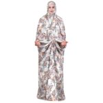 Islamisches Namaz-Chador für Frauen – Ideal zum Beten – Weiße Blumen