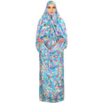Islamisches Namaz-Chador für Frauen – Ideal zum Beten – Blaue Blumen