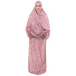 Islamisches Namaz-Chador für Frauen – Ideal zum Beten – Rosa Blumen