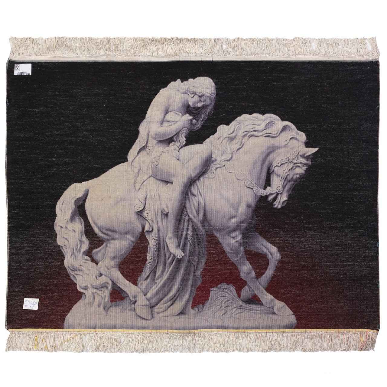 Handgeknüpfter persischer Bildteppich aus Tabriz, der geprägte Lady Godiva darstellt