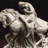 Handgeknüpfter persischer Bildteppich aus Tabriz, der Lady Godiva geprägt darstellt