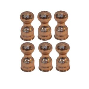 Set aus persischen Kupfer-Salz- und Pfefferstreuern Kariert (6x)