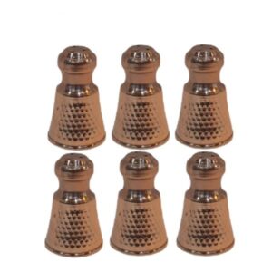 Set aus persischen Kupfer-Salz- und Pfefferstreuern Kiefer (6x)