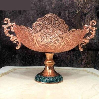 Dekorative Schale Persische Kunsthandwerkliche Türkis Inlay Royal