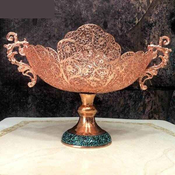 Dekorative Schale Persische Kunsthandwerkliche Türkis Inlay Royal