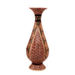 Persische dekorative Kupfervase, handgefertigt mit Khatamkari-Marketeriekunst C751