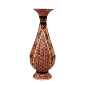 Persische dekorative Kupfervase, handgefertigt mit Khatamkari-Marketeriekunst C751