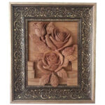 Gerahmte Holz geschnitzte Kunst Künstlerische Rose