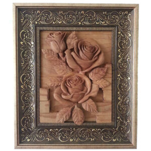 Gerahmte Holz geschnitzte Kunst Künstlerische Rose
