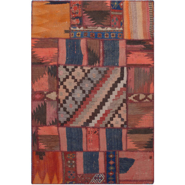 Persischer Patchwork-Kilim-Teppich Handgewebt Milani