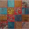 Vintage Persischer handgeknüpfter Patchwork-Teppich Sara