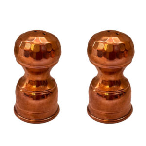 Set aus 2 persischen Kupfer-Salz- und Pfefferstreuern Schach
