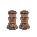Set aus 2 persischen Kupfer-Salz- und Pfefferstreuern Rokh