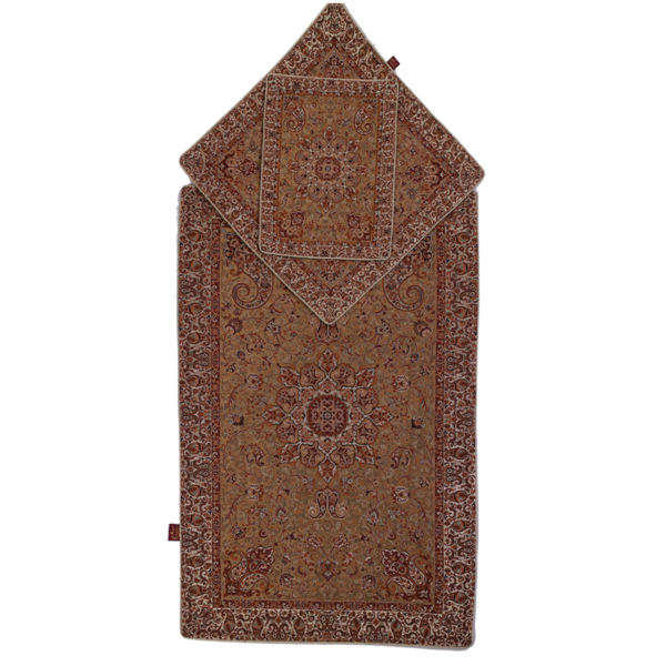 Persische Termeh-Gebetsmatte Luxus Islamische Sajada Braun Paisley