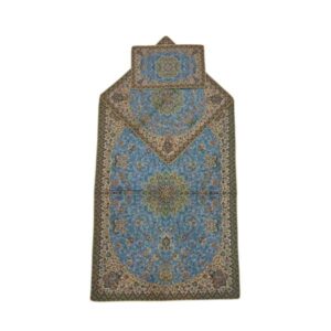 Persische Termeh-Gebetsmatte Luxus Islamische Sajada Blau
