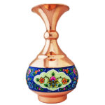 Dekorative Kupfervase, handbemalt mit persischer Minakari-Emaille Goli