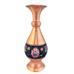 Dekorative Kupfervase, handbemalt mit persischer Minakari-Emaille Pardaz