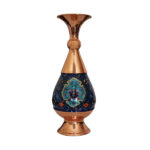 Dekorative Kupfervase, handbemalt mit persischer Minakari-Emaille Pardazii