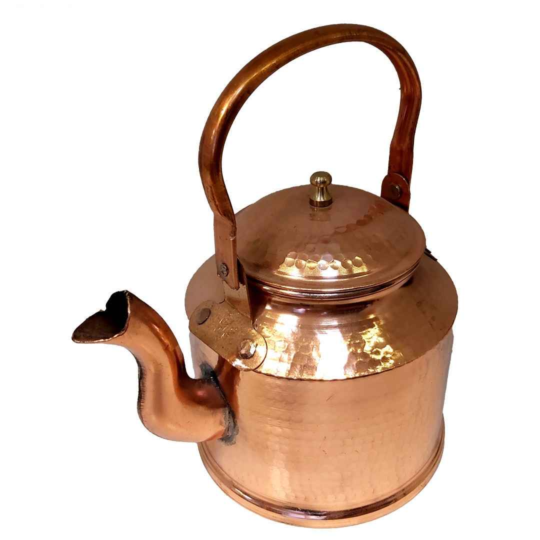Persischer Kupfer-Teekessel robust für Herd traditionell gehämmert Ata