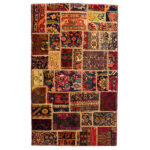 Vintage Persischer handgeknüpfter Patchwork-Teppich Zard