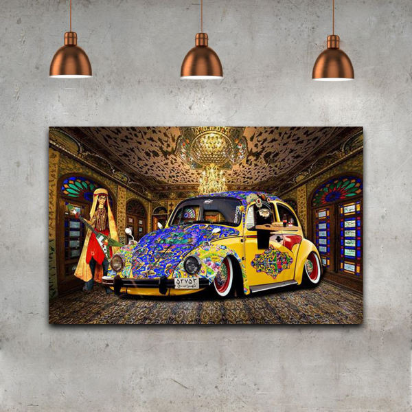 Persische Leinwandkunst - Gedrucktes Volkswagen