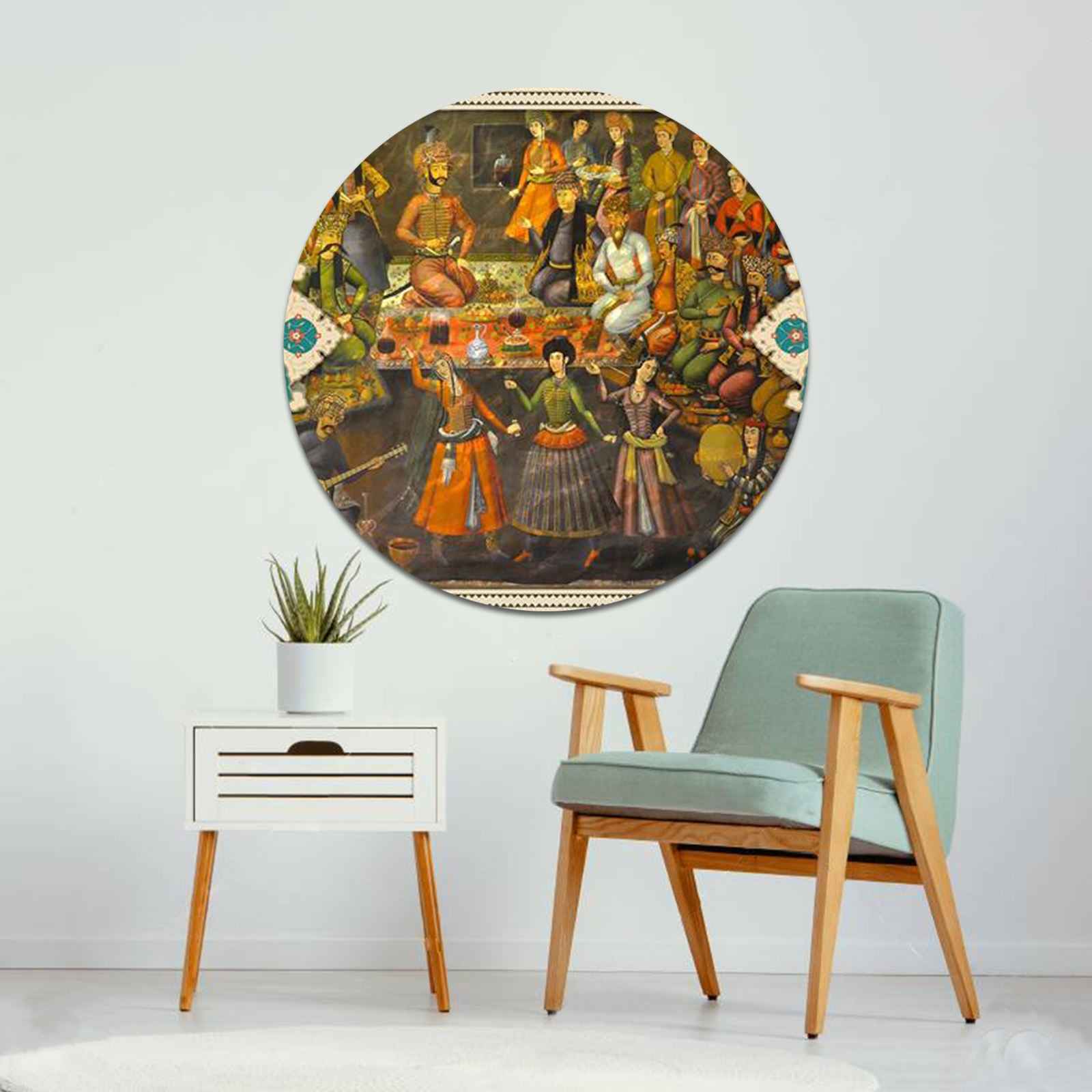 Persische Leinwandkunst – Gedrucktes Ghajari Design