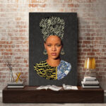 Persische Leinwandkunst – Gedruckte Rihanna
