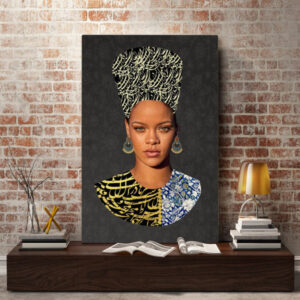 Persische Leinwandkunst – Gedruckte Rihanna