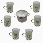 Persisches Metall-Tee- und Kaffeeset - Vintage-Stil