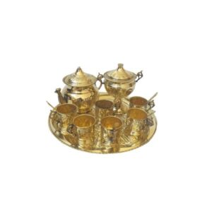 Persisches Messing-Tee- und Kaffeeset – Vintage-Stil