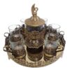 Persisches Metall-Tee- und Kaffeeset - Vintage-Stil Modell Schwan