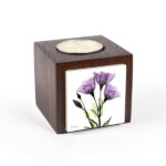 Persischer Holzwürfel-Teelichthalter Blume (2X)