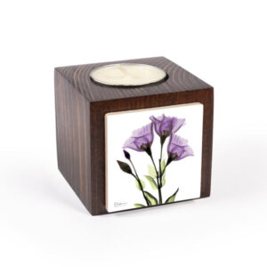 Persischer Holzwürfel-Teelichthalter Blume (2X)
